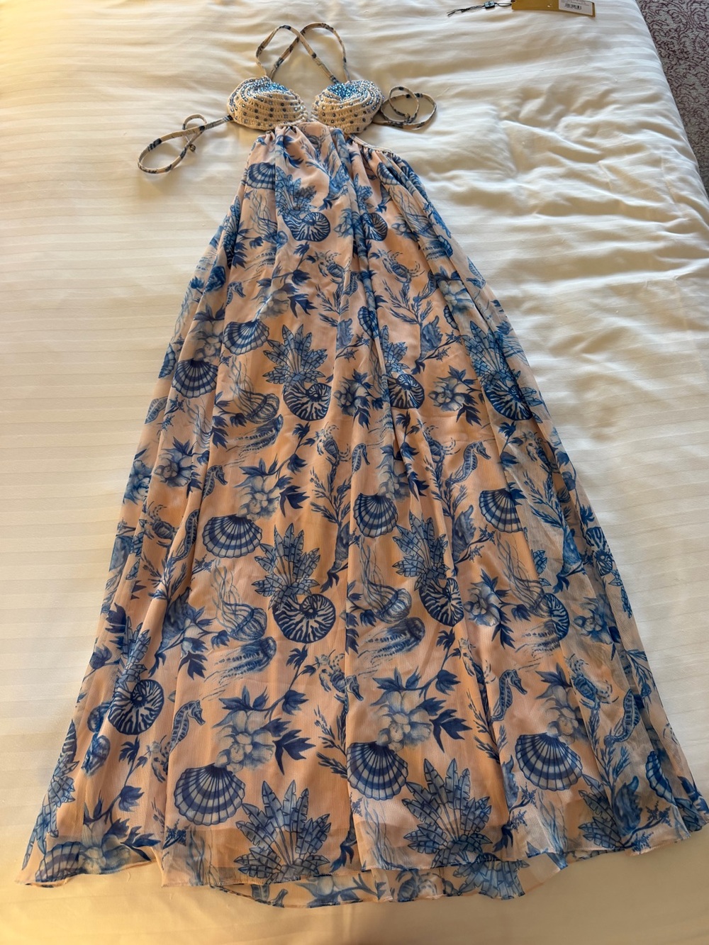 PatBO Eden Rock Seashell dress. Size Small - Picture 5 of 13